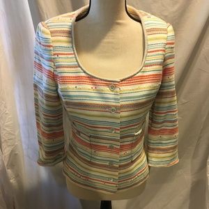 Bill Blass New York, multi scoop neck jacket